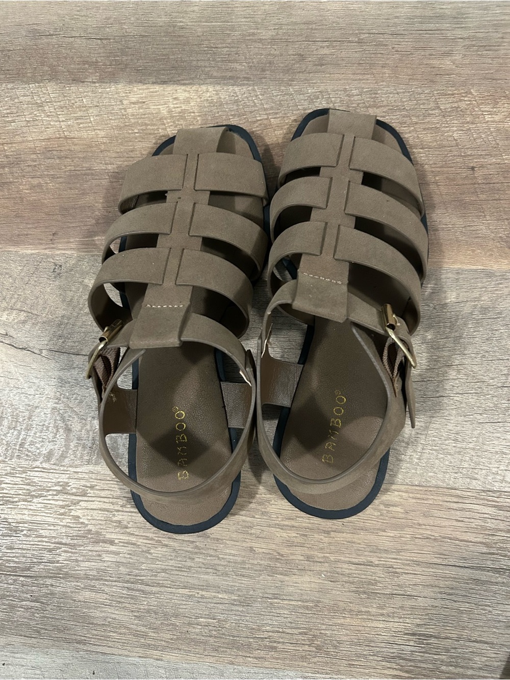 BAMBOO Brown Sandals with Buckle
